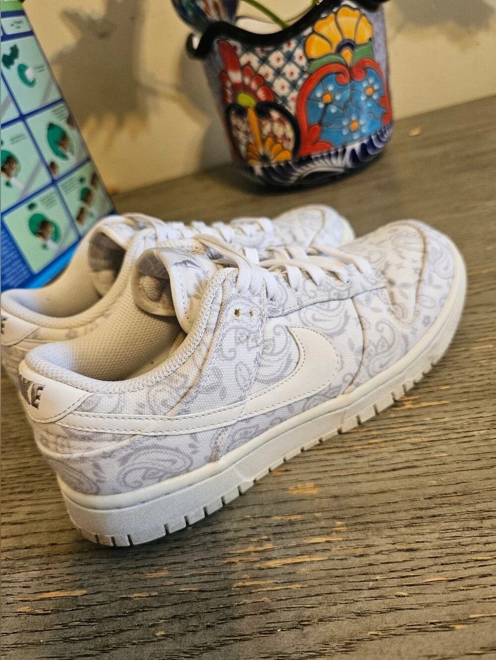 Nike Women's Dunk Low ESS Shoes 'White Paisley' DJ9955-100 Size 7.5